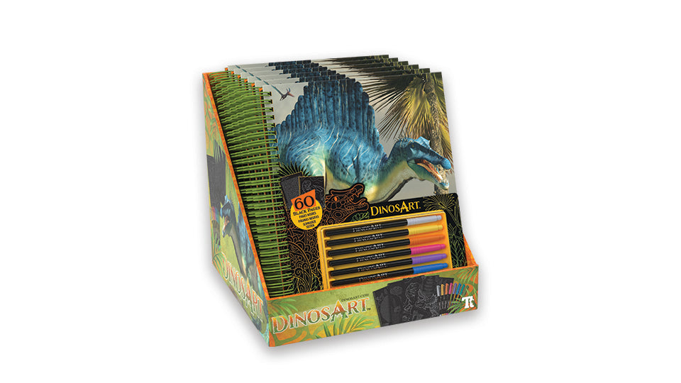 LORDSTORE513 Dinosart Kara Sayfalı Boyama Kitabı