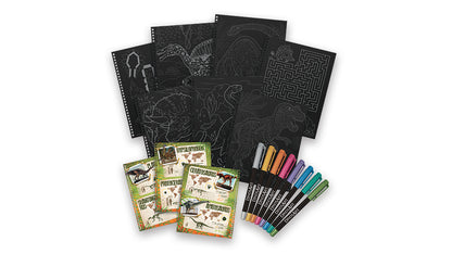 LORDSTORE513 Dinosart Kara Sayfalı Boyama Kitabı