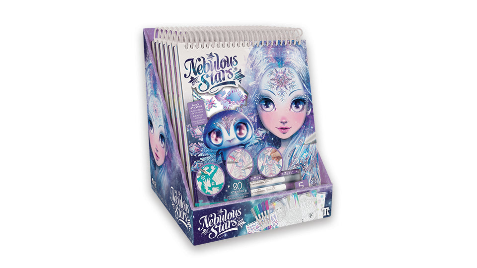 LORDSTORE502 Nebulous Stars Iceana Geometrik Kristal Yaratıcı Eskiz Boyama Kitabı