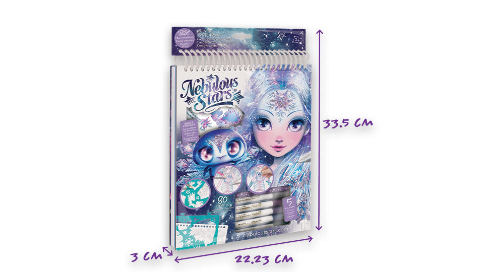 LORDSTORE502 Nebulous Stars Iceana Geometrik Kristal Yaratıcı Eskiz Boyama Kitabı