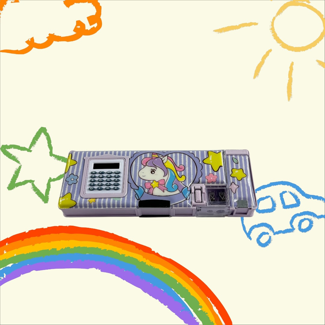 Unick Color Unicorn Hesap Makineli Fonksiyonel Kalem Kutusu