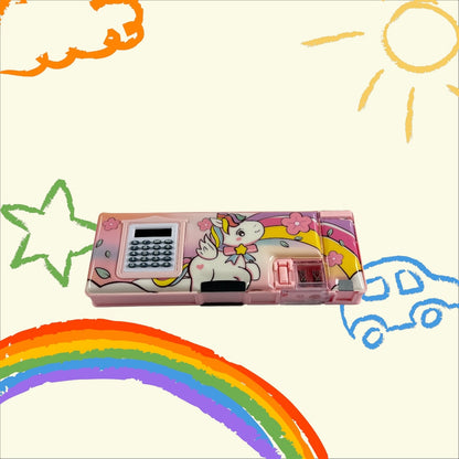 Unick Color Unicorn Hesap Makineli Fonksiyonel Kalem Kutusu