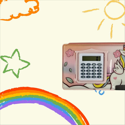 Unick Color Unicorn Hesap Makineli Fonksiyonel Kalem Kutusu