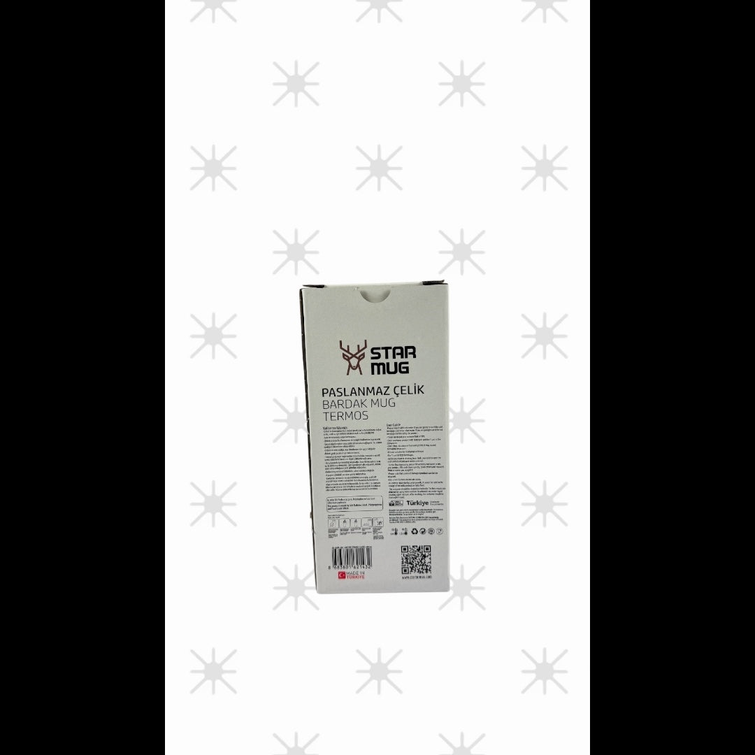STARMUG Sızdırmaz Kapaklı Paslanmaz Çelik Termos Bardak 380 ml
