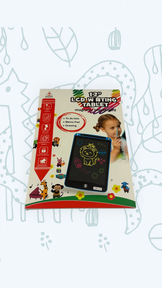 Hediyelik Renkli Writing Tablet Lcd 12Inç Kalemli Çizim Yazı Tahtası Not Yazma Eğitim Tableti