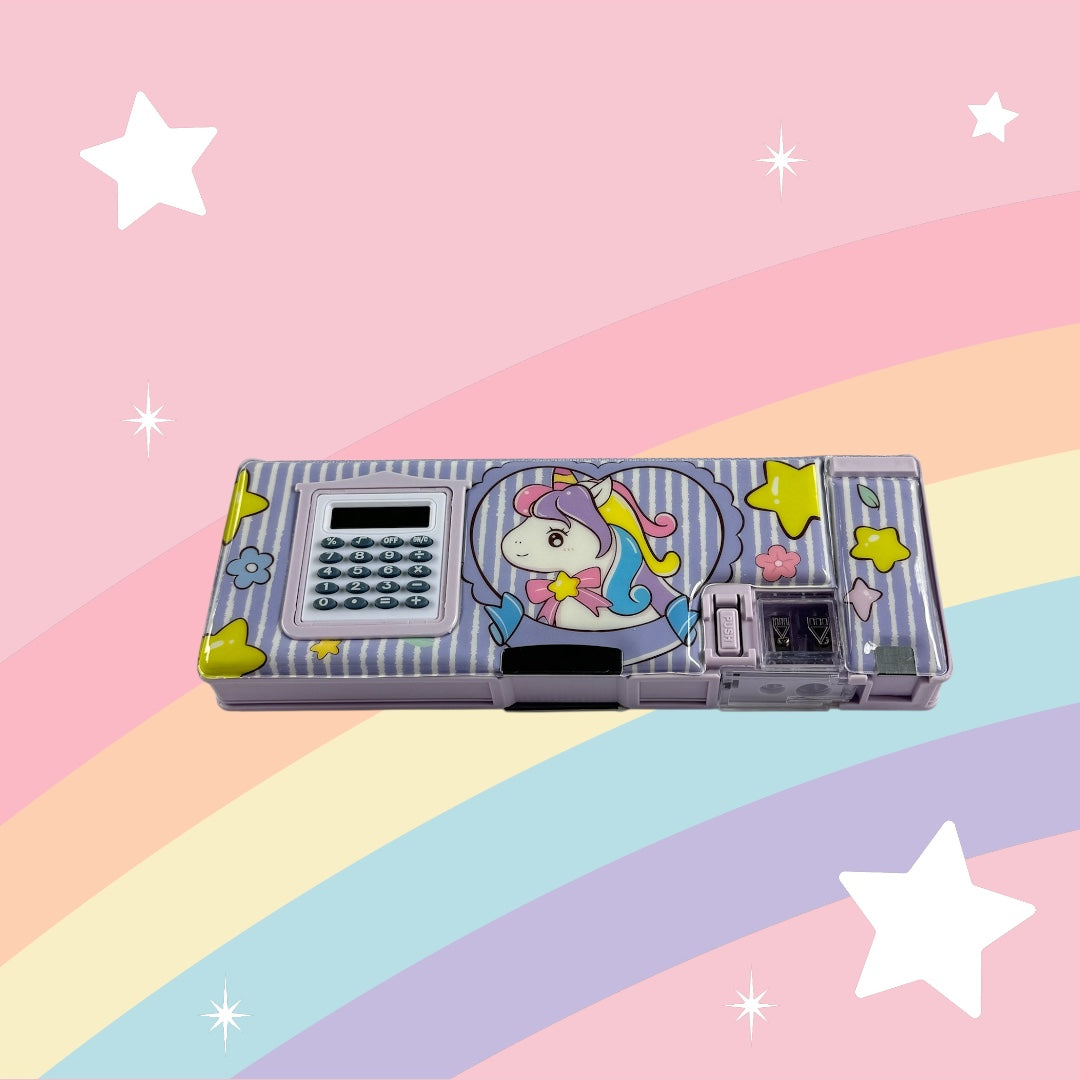 Unick Color Unicorn Hesap Makineli Fonksiyonel Kalem Kutusu