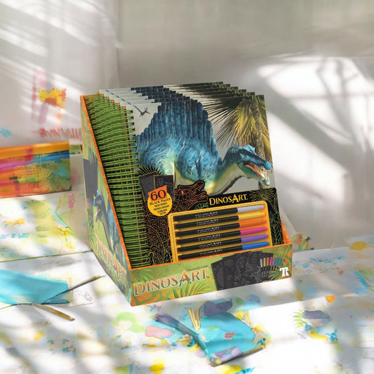 LORDSTORE513 Dinosart Kara Sayfalı Boyama Kitabı