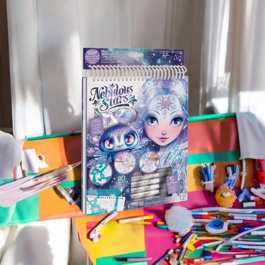 LORDSTORE502 Nebulous Stars Iceana Geometrik Kristal Yaratıcı Eskiz Boyama Kitabı