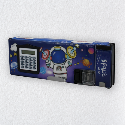 Unick Color Astronotlu Space Hesap Makineli Fonksiyonel Kalem Kutusu